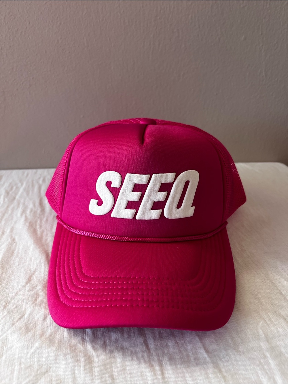 Trucker Hat in Bright Pink